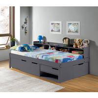 STAURAUMBETT 90/200 cm  in Anthrazit  - Anthrazit/Naturfarben, MODERN, Holz/Holzwerkstoff (90/200cm) - MID.YOU