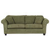 3-SITZER-SOFA Cord Dunkelgrün  - Dunkelgrün/Dunkelbraun, KONVENTIONELL, Holz/Textil (215/70/90cm) - home24