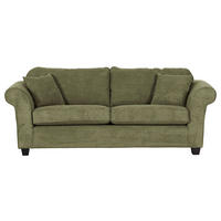 3-SITZER-SOFA Cord Dunkelgrün  - Dunkelgrün/Dunkelbraun, KONVENTIONELL, Holz/Textil (215/70/90cm) - home24