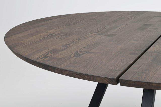 MATBORD in trä 150/150/75 cm   - brun/svart, Design, metall/trä (150/150/75cm) - Rowico