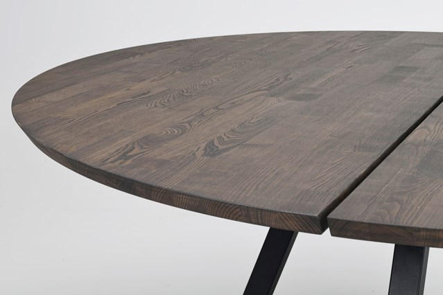 MATBORD in trä 150/150/75 cm - brun/svart, Design, metall/trä (150/150/75cm) - Rowico