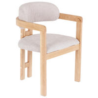ARMLEHNSTUHL  in Leinenoptik  - Hellbraun/Eichefarben, Modern, Holz/Textil (60/80/52cm) - MID.YOU