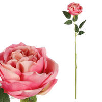 RŮŽE 70 cm - oranžová/pink, Basics, textil (70cm)