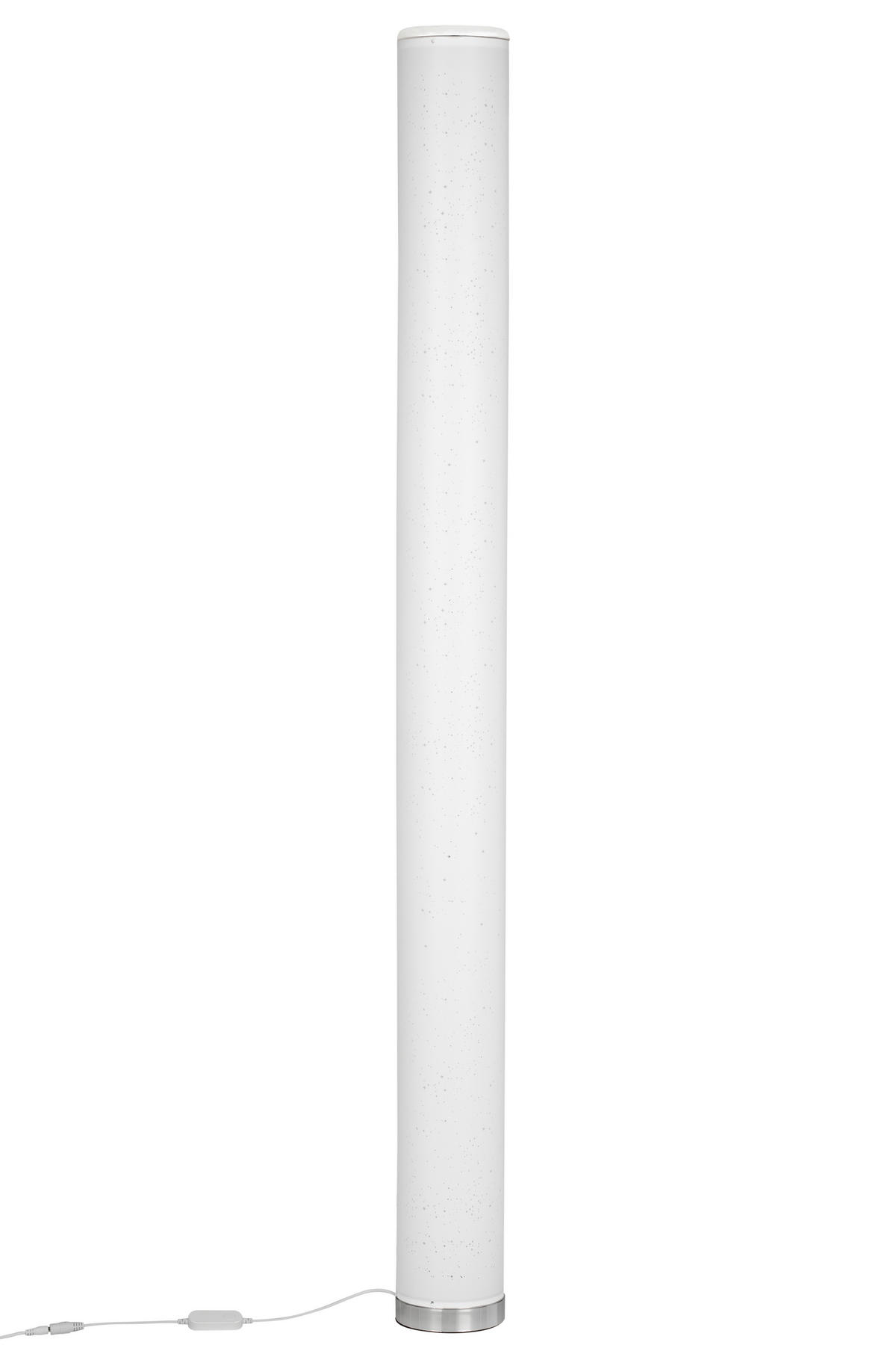 LED ÁLLÓLÁMPA - króm/fehér, Trend, műanyag (13/150cm) - Novel