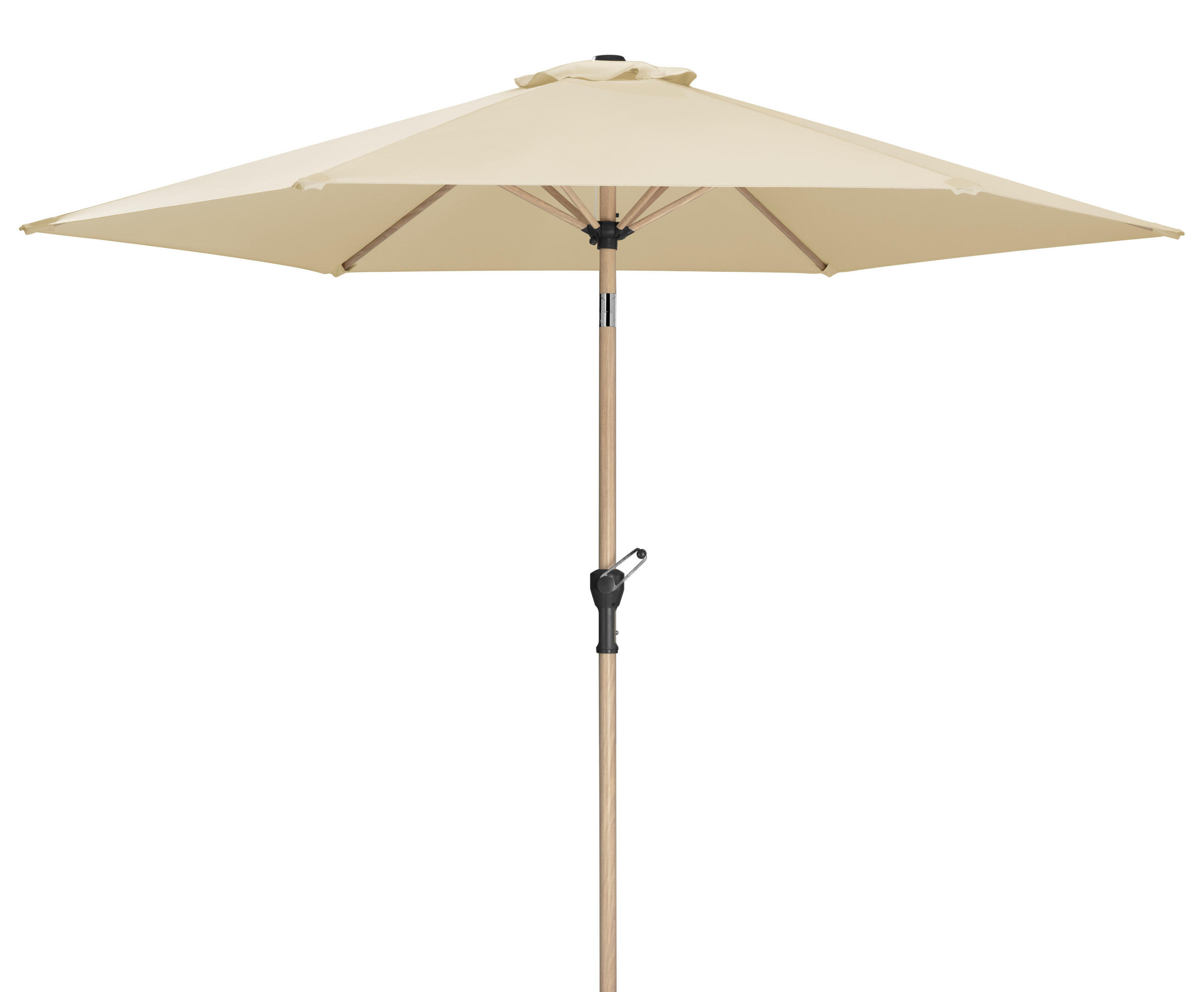 SONNENSCHIRM 270 cm Naturfarben  - Eichefarben/Naturfarben, Basics, Textil/Metall (270/236/270cm) - Schneider