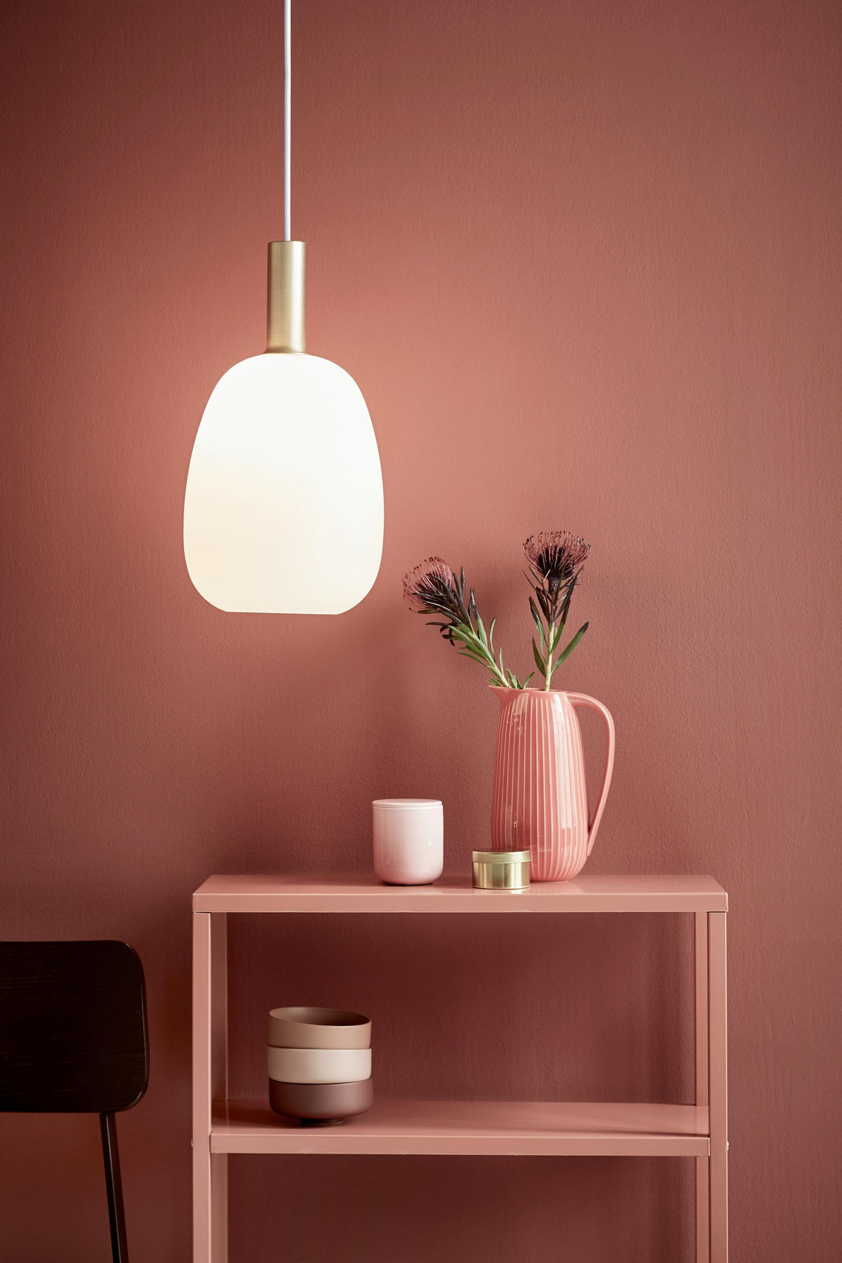 HÄNGELEUCHTE 43/343 cm  - Messingfarben/Schwarz, Basics, Glas/Metall (43/343cm) - Nordlux
