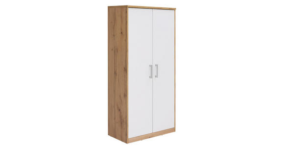KOMMODE 72/148/36 cm - Eichefarben/Silberfarben, KONVENTIONELL, Holzwerkstoff (72/148/36cm) - Xora