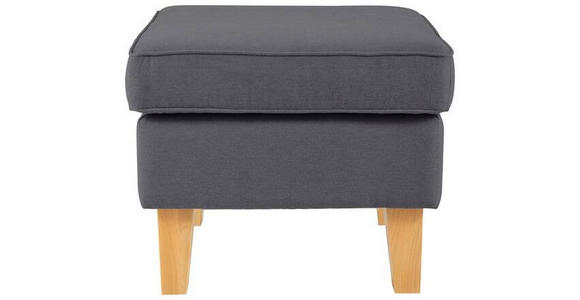 HOCKER in Textil Dunkelgrau  - Eichefarben/Dunkelgrau, Design, Holz/Textil (55/44/55cm) - Carryhome