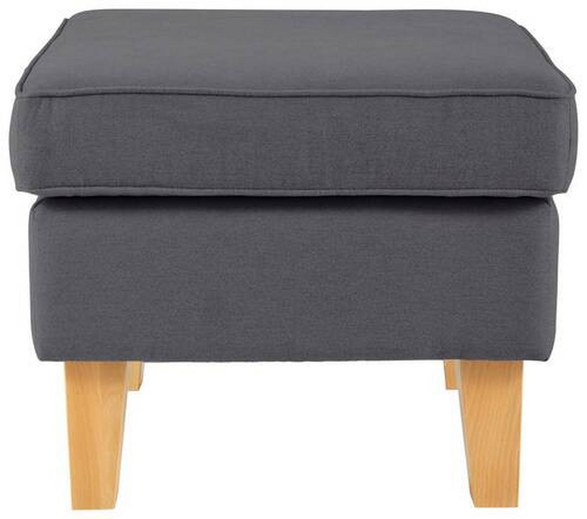 HOCKER in Textil Dunkelgrau  - Eichefarben/Dunkelgrau, Design, Holz/Textil (55/44/55cm) - MID.YOU