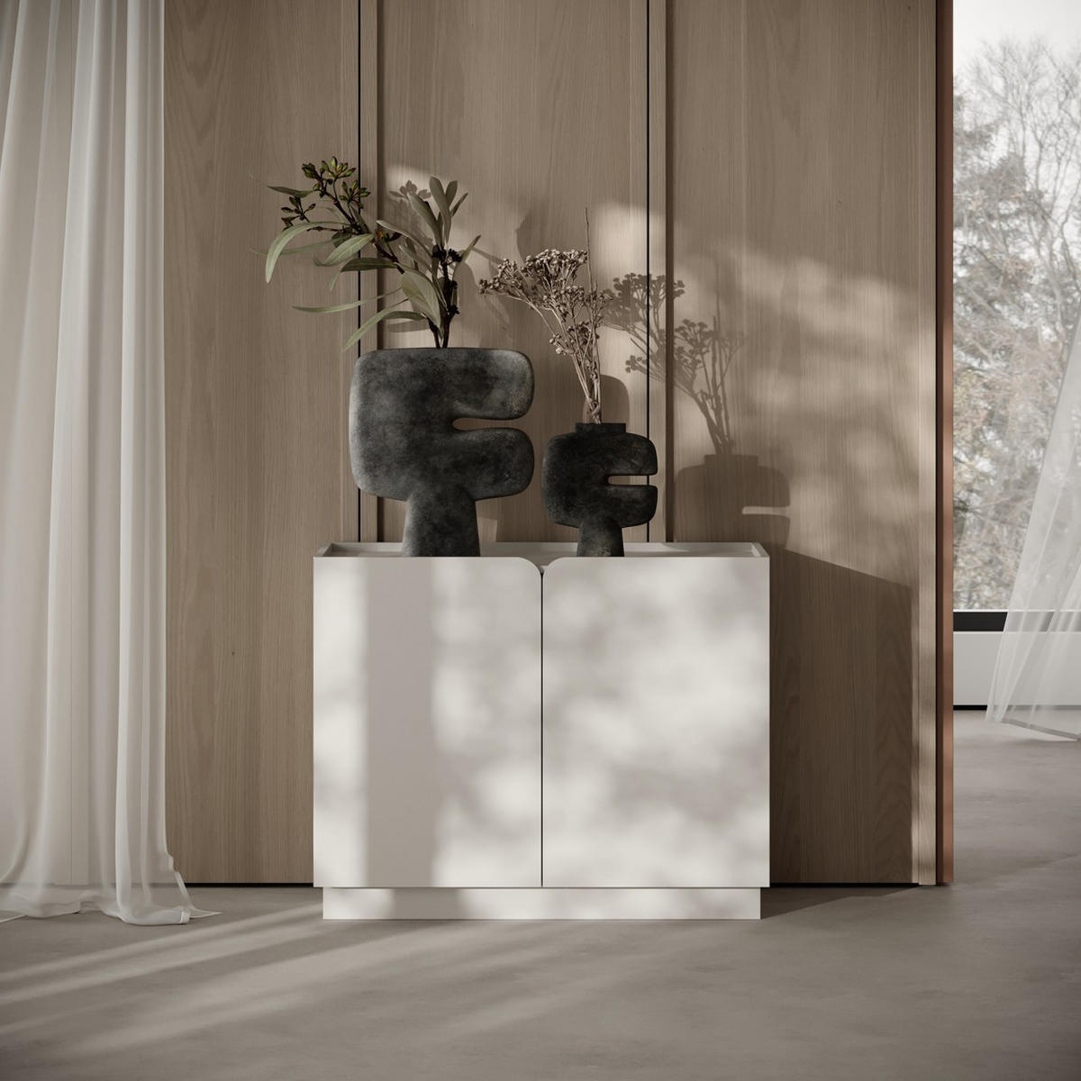 KOMMODE , 90/85,5/40 cm,  - Kaschmir, Design, Holzwerkstoff (90/85,5/40cm) - MID.YOU