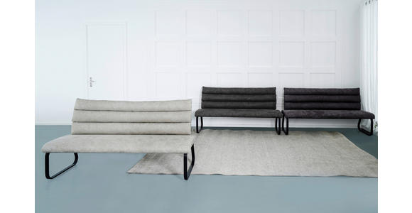 SITZBANK 180/94,5/70 cm Webstoff Taupe  - Taupe/Schwarz, Design, Textil/Metall (180/94,5/70cm) - Novel