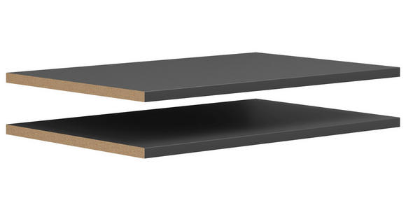 EINLEGEBODENSET 76,9/2,2/48 cm - Graphitfarben, MODERN, Holzwerkstoff (76,9/2,2/48cm) - Carryhome