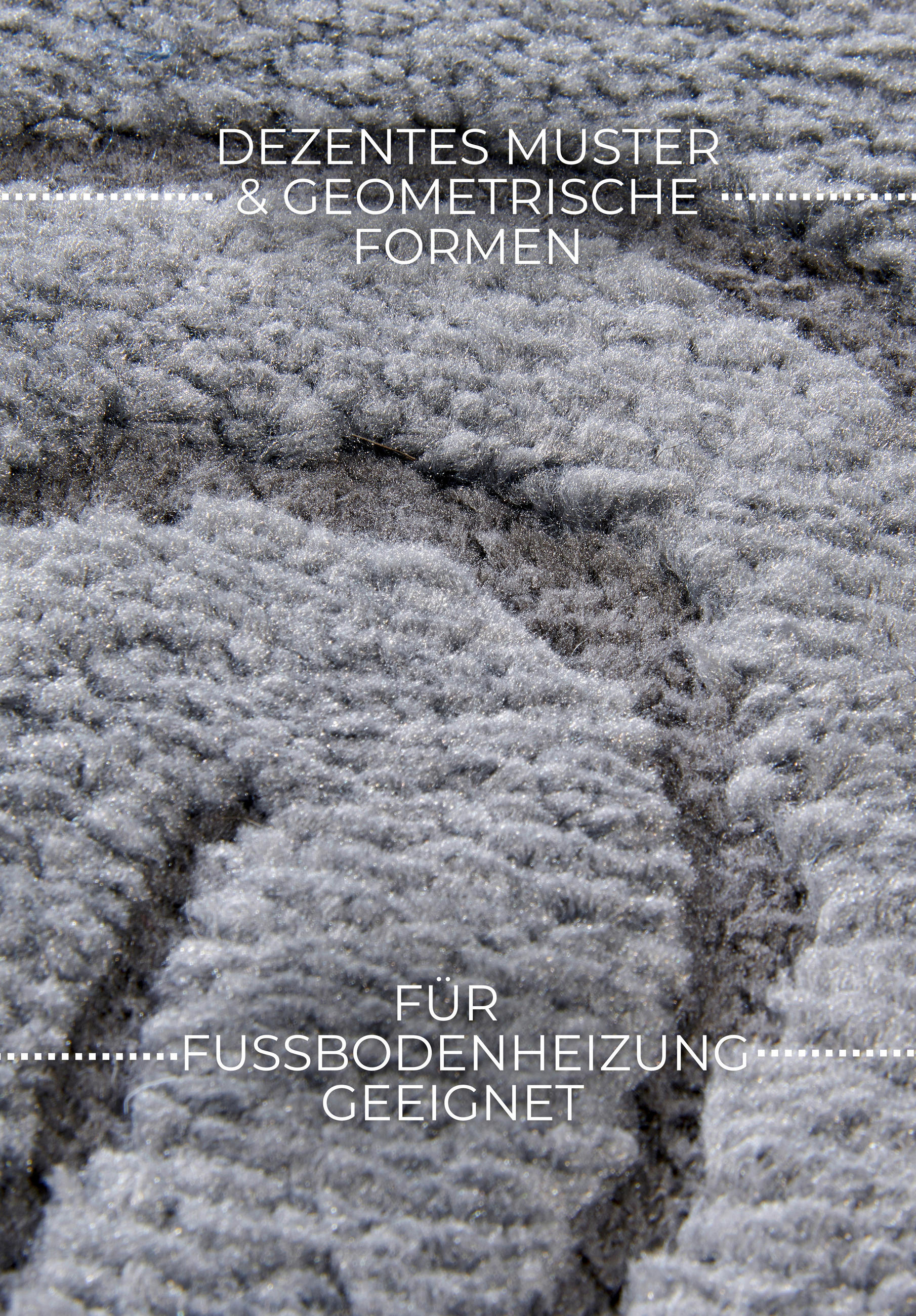 Thumbnail - Elle Decoration Hochflorteppich New York, Anthrazit, Textil, Wellen, rund, Oeko-Tex® Standard 100, für Fußbodenheizung g...