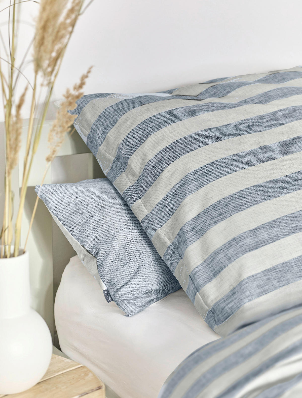 BETTWÄSCHE Makosatin 135/200 cm  - Blau, KONVENTIONELL, Textil (135/200cm) - Irisette