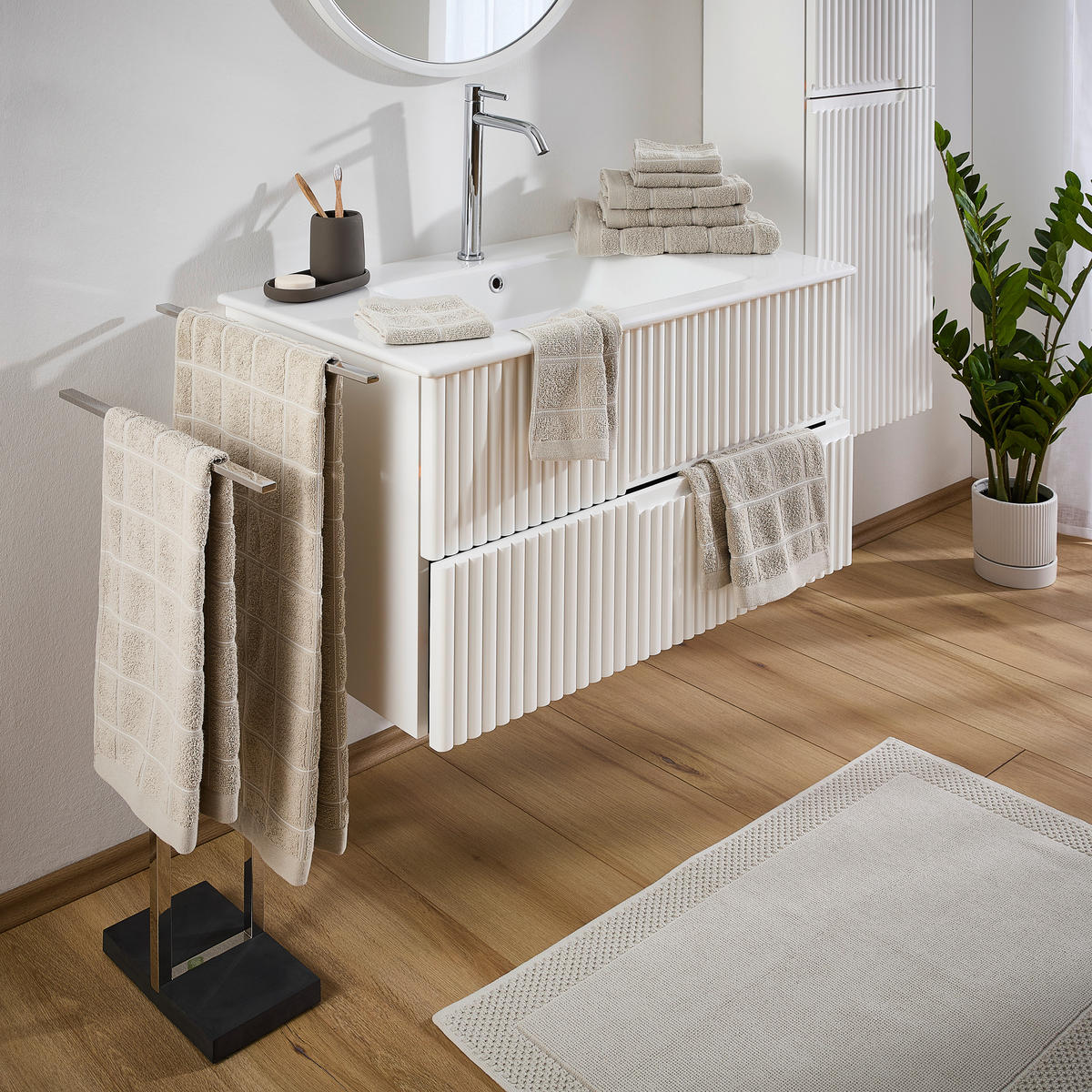 FROTTIERSET Greige 10-teilig  - Greige, Textil - Esposa