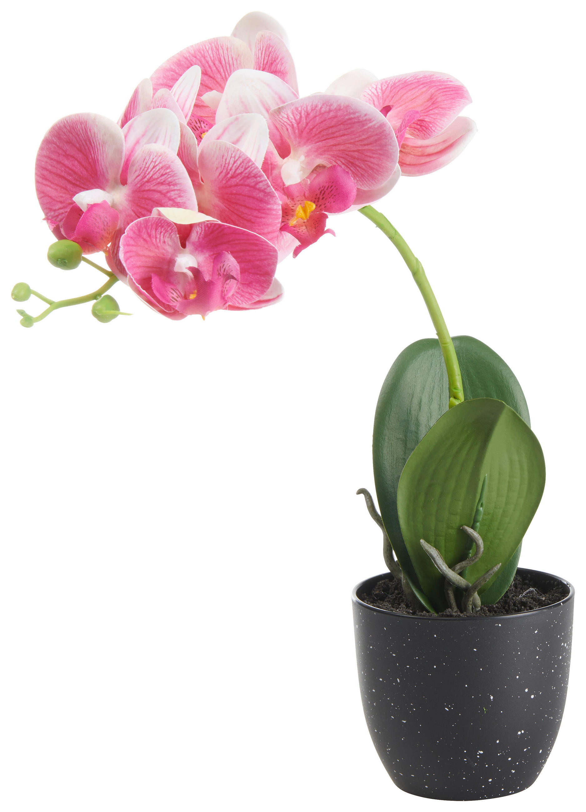 KONSTBLOMMA - grön/svart, Basics, textil/plast (36cm)