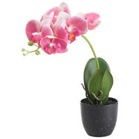 KONSTBLOMMA - grön/svart, Basics, textil/plast (36cm)