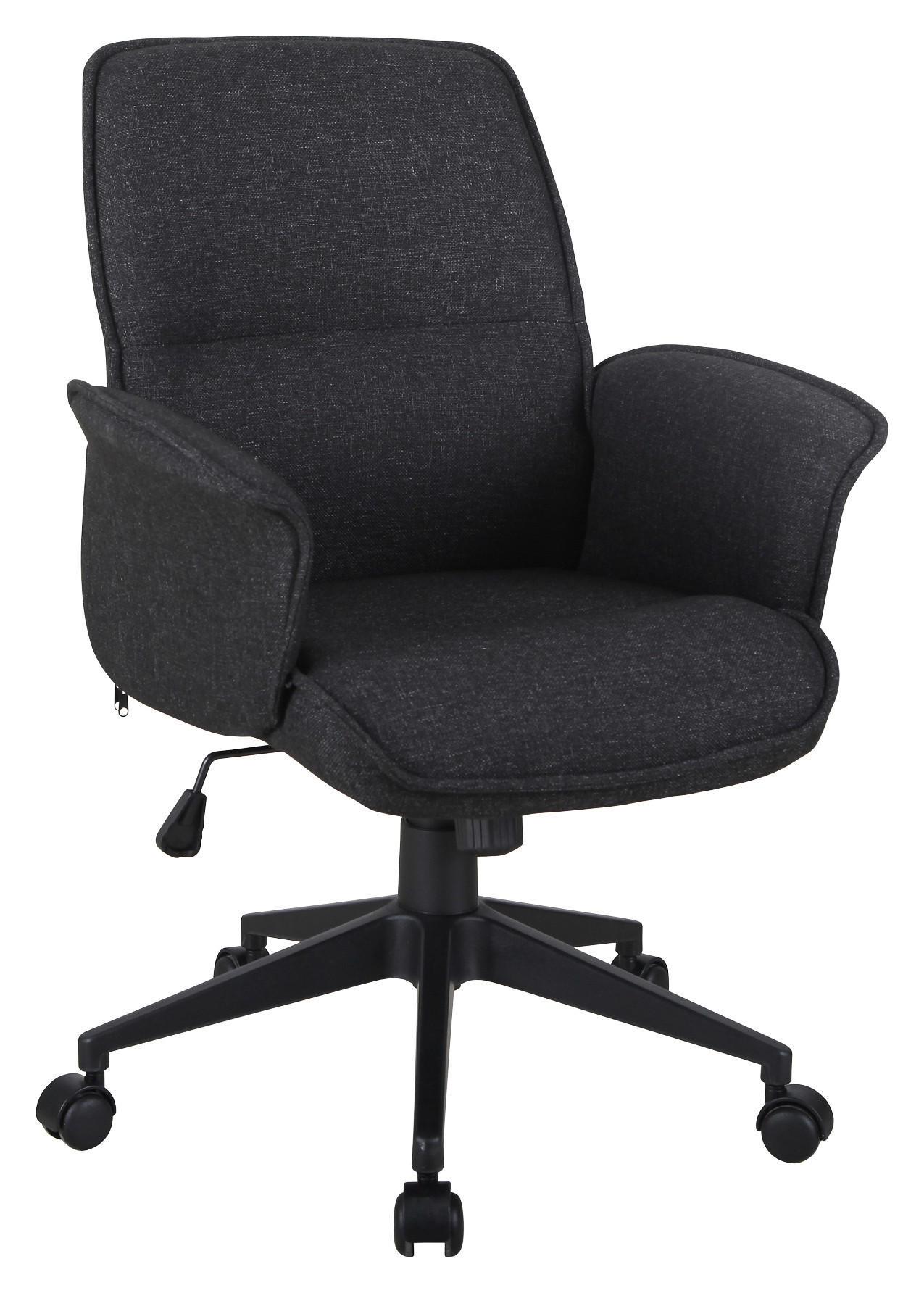 DREHSTUHL Flachgewebe Anthrazit  - Anthrazit/Schwarz, Design, Kunststoff/Textil (65/93-98/63,5cm) - Hom`in