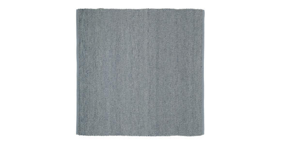HANDWEBTEPPICH 200/200 cm Helsinki Blau, Grau  - Blau/Grau, Basics, Textil (200/200cm) - Linea Natura