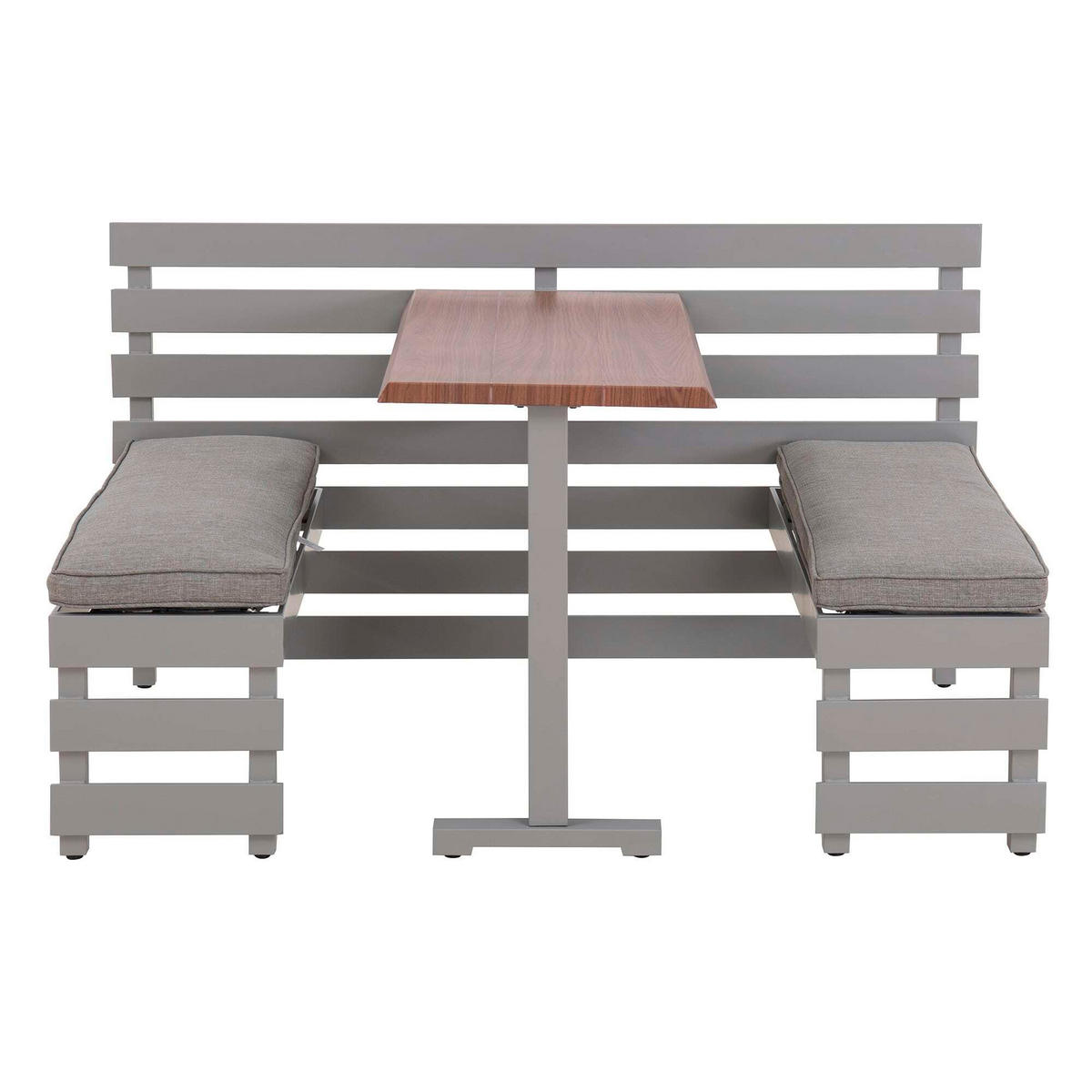 GARTENSET  - Hellbraun/Beige, Basics, Textil/Metall (126/86/157cm) - Modante