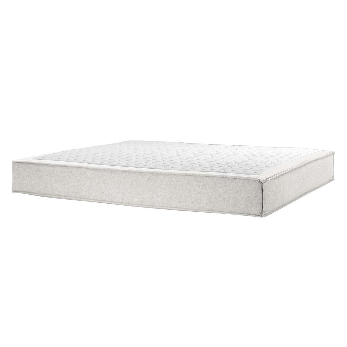 BOXSPRINGBETT 180/200 cm  in Creme  - Creme/Schwarz, Design, Textil (180/200cm) - home24