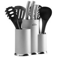 MESSERBLOCK 10-teilig  - Grau, Trend, Kunststoff/Metall (25/35/15cm)