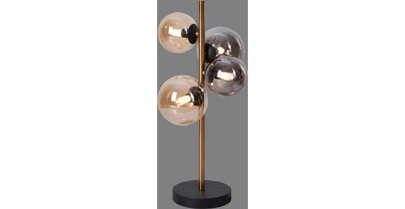 LED-TISCHLEUCHTE Amberok 23,7/19,3/48 cm   - Goldfarben/Bernsteinfarben, LIFESTYLE, Glas/Metall (23,7/19,3/48cm) - Dieter Knoll