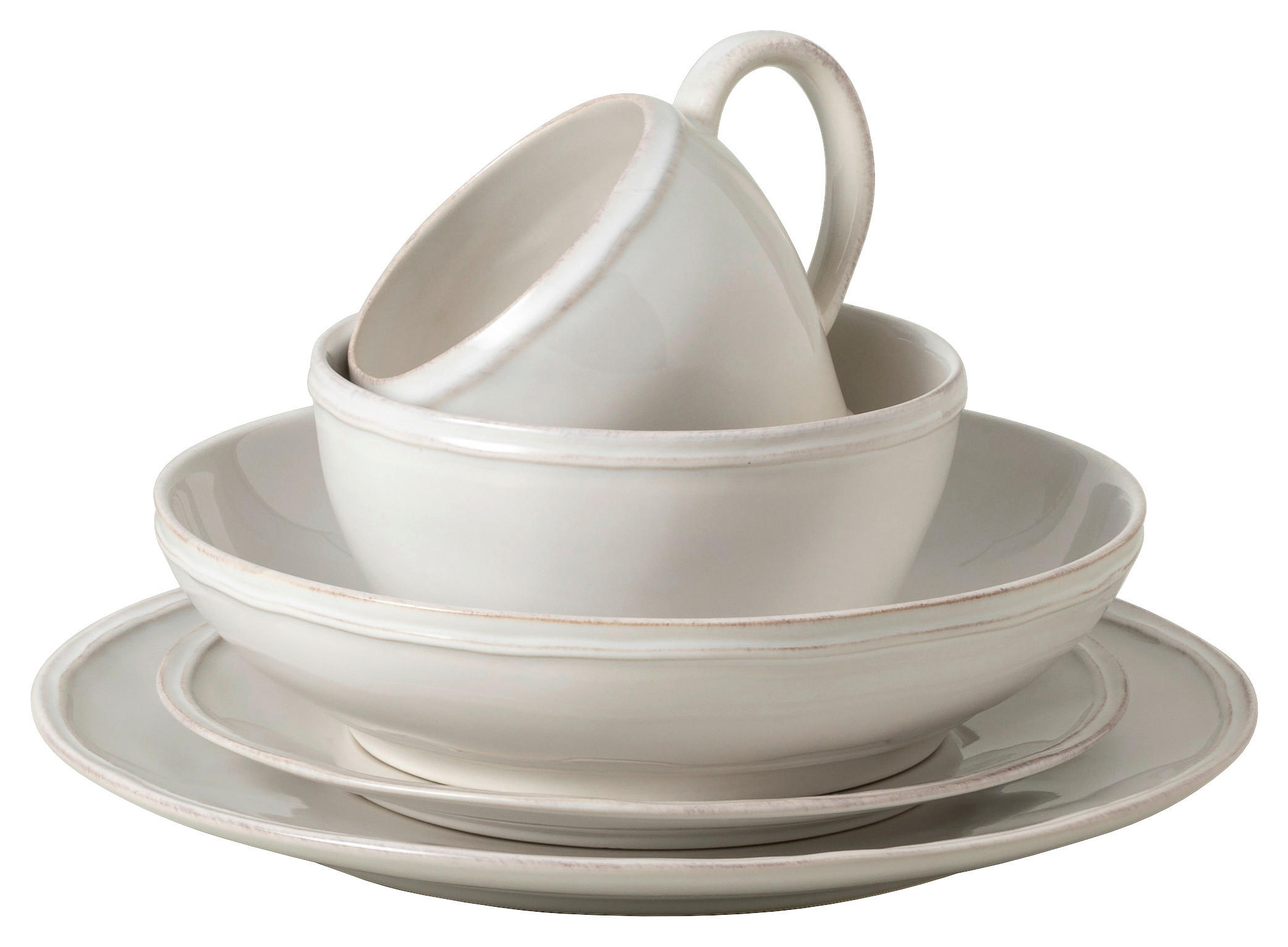KOMBISERVICE Weiß FONTANA 5-teilig 1 Personen  - Weiß, Basics, Keramik - Costa Nova