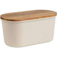 BOX NA CHLIEB,  - farba akácie/krémová, Trend, drevo/plast (37/21,50/17,20cm) - Echtwerk