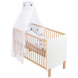 GITTERBETT-KOMPLETTSET 124,5/64,5/79 cm  - Braun/Weiß, Basics, Holz/Textil (124,5/64,5/79cm) - My Baby Lou