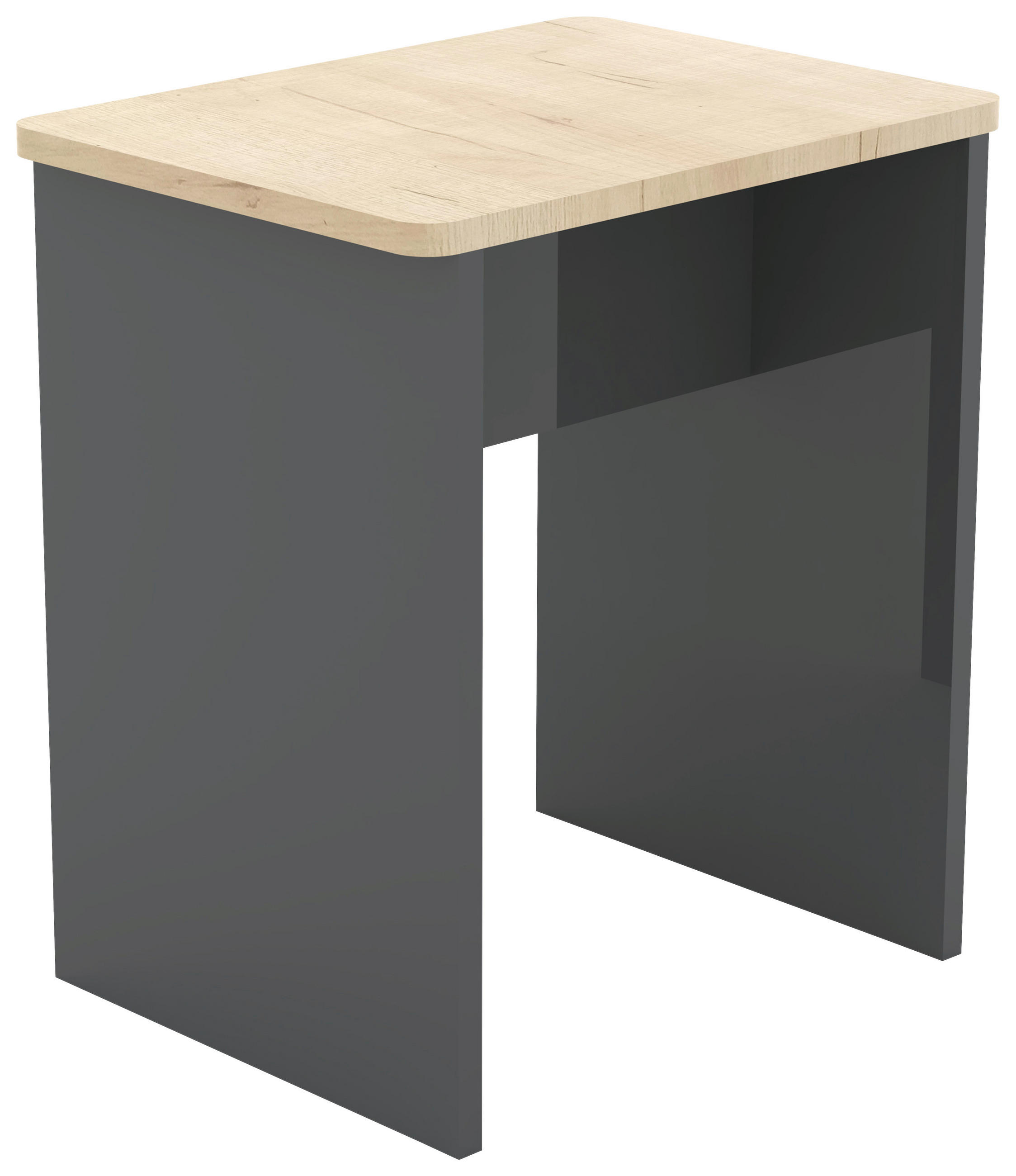 HOCKER Holzwerkstoff Anthrazit  - Weiss/Anthrazit, Modern, Holzwerkstoff (40/45/30cm) - MID.YOU