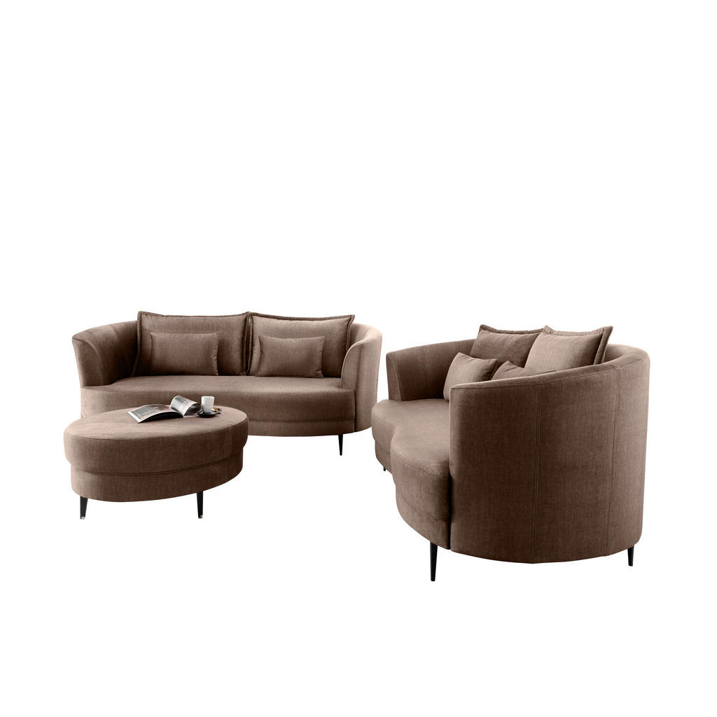 Thumbnail - Livetastic 2-Sitzer-Sofa, Hellbraun, Textil, Uni, Füllung: Schaumstoff, 179x85x101 cm, Made in EU, Typenauswahl, Hocker ...