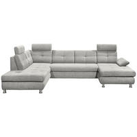WOHNLANDSCHAFT Silberfarben Webstoff  - Silberfarben, MODERN, Kunststoff/Textil (233/349/177cm) - MID.YOU