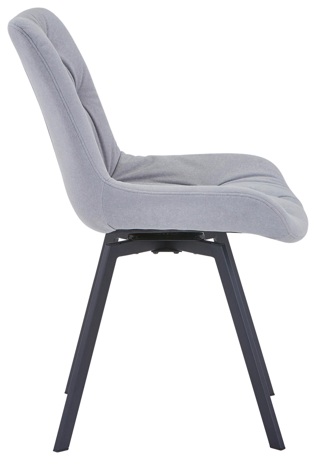 STUHL  in Eisen Mikrofaser Metall, Textil  - Schwarz/Grau, Design, Textil/Metall (54/86/62.5cm) - Carryhome
