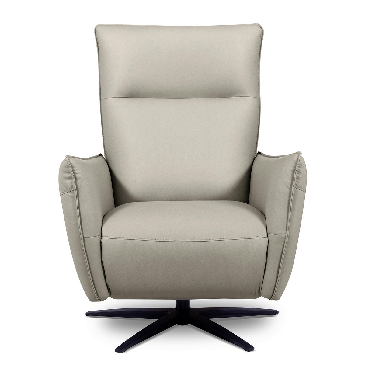 RELAXSESSEL in Textil Hellgrau  - Hellgrau/Schwarz, Design, Textil/Metall (77/107/88cm) - Livetastic