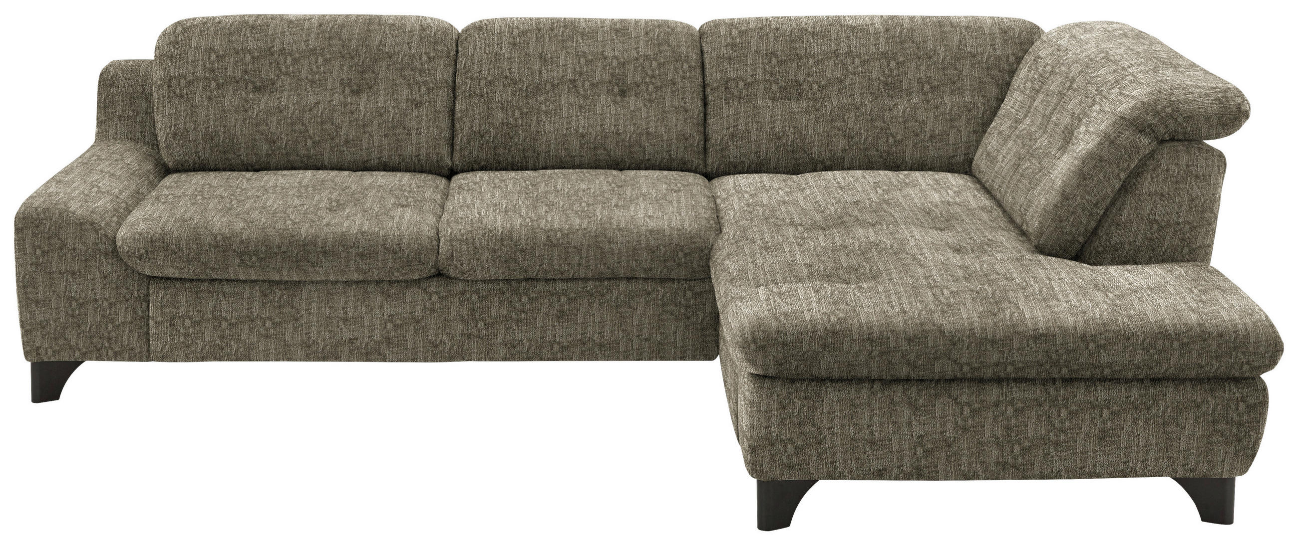 HÖRNSOFFA i chenille olivgrön  - olivgrön/svart, Klassisk, metall/textil (281/200cm) - MID.YOU