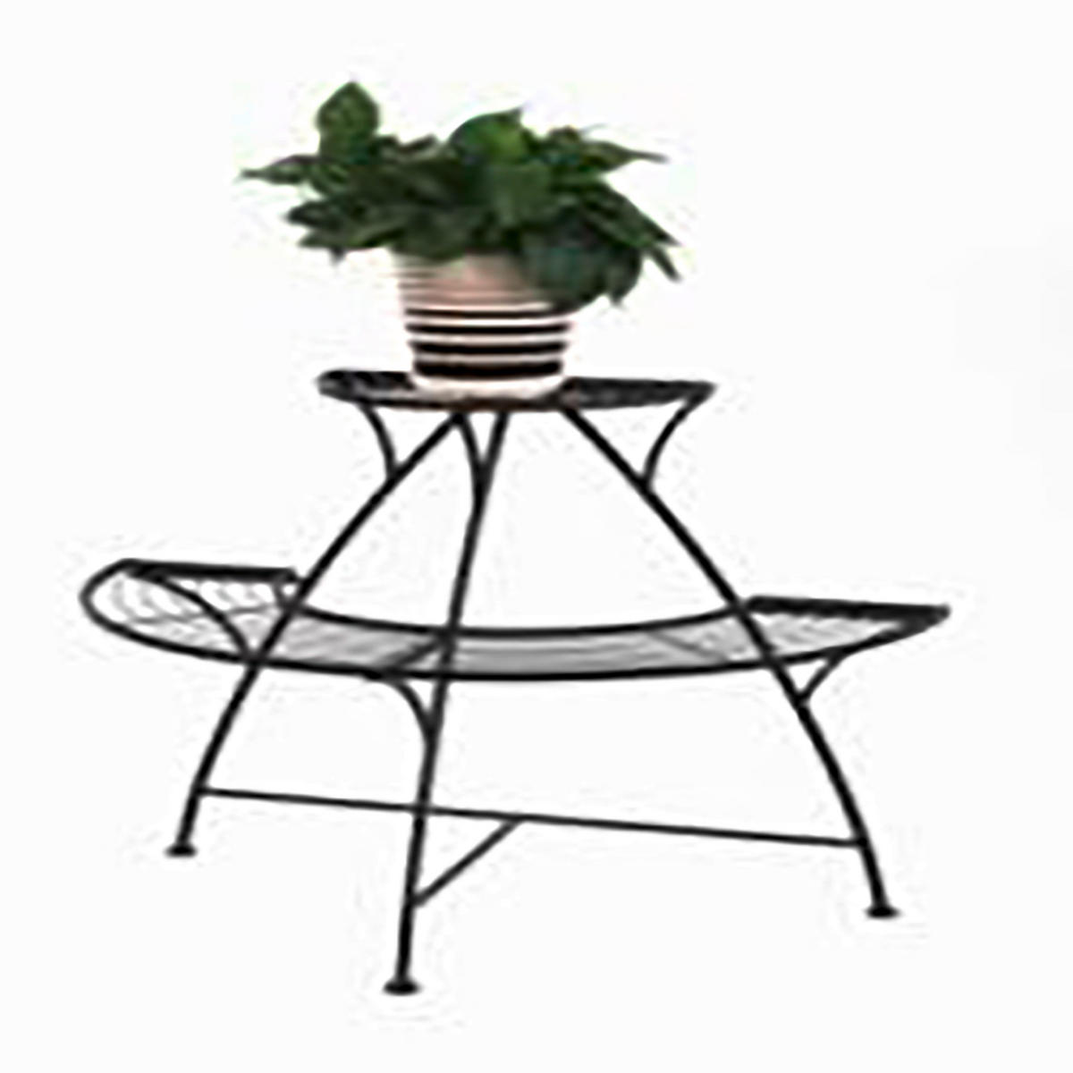 BLUMENTISCH Metall  - Schwarz, LIFESTYLE, Metall (88/45/75,5cm)