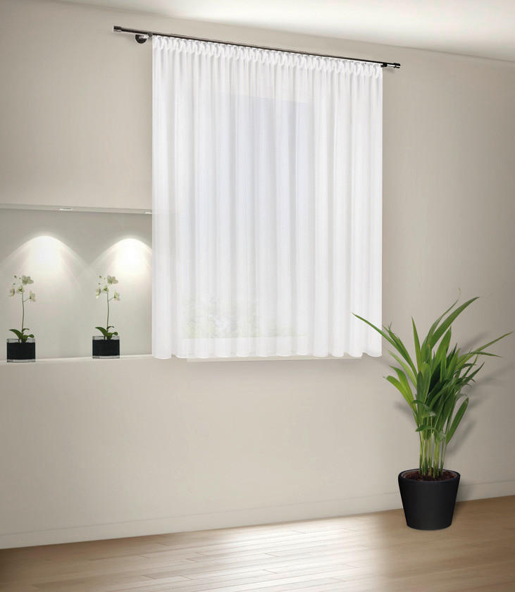 FERTIGSTORE  transparent  300/175 cm   - Weiß, Basics, Textil (300/175cm)