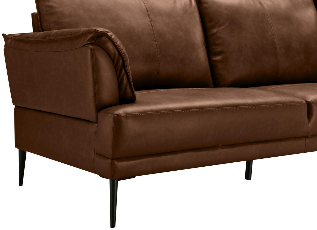 DVOSJED drvo, tekstil, koža  tamno smeđa    - tamno smeđa/crna, Design, koža/drvo (195/87/90cm) - MID.YOU