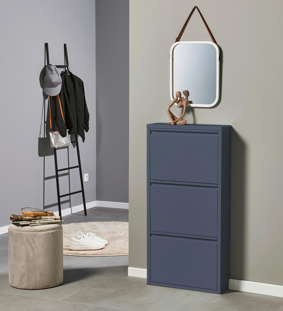 SCHUHKIPPER  in 51/104/16 cm  - Blau, MODERN, Metall (51/104/16cm) - Boxxx