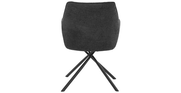 ARMLEHNSTUHL in Webstoff - Schwarz/Grau, Design, Textil/Metall (63/88/62cm) - Novel