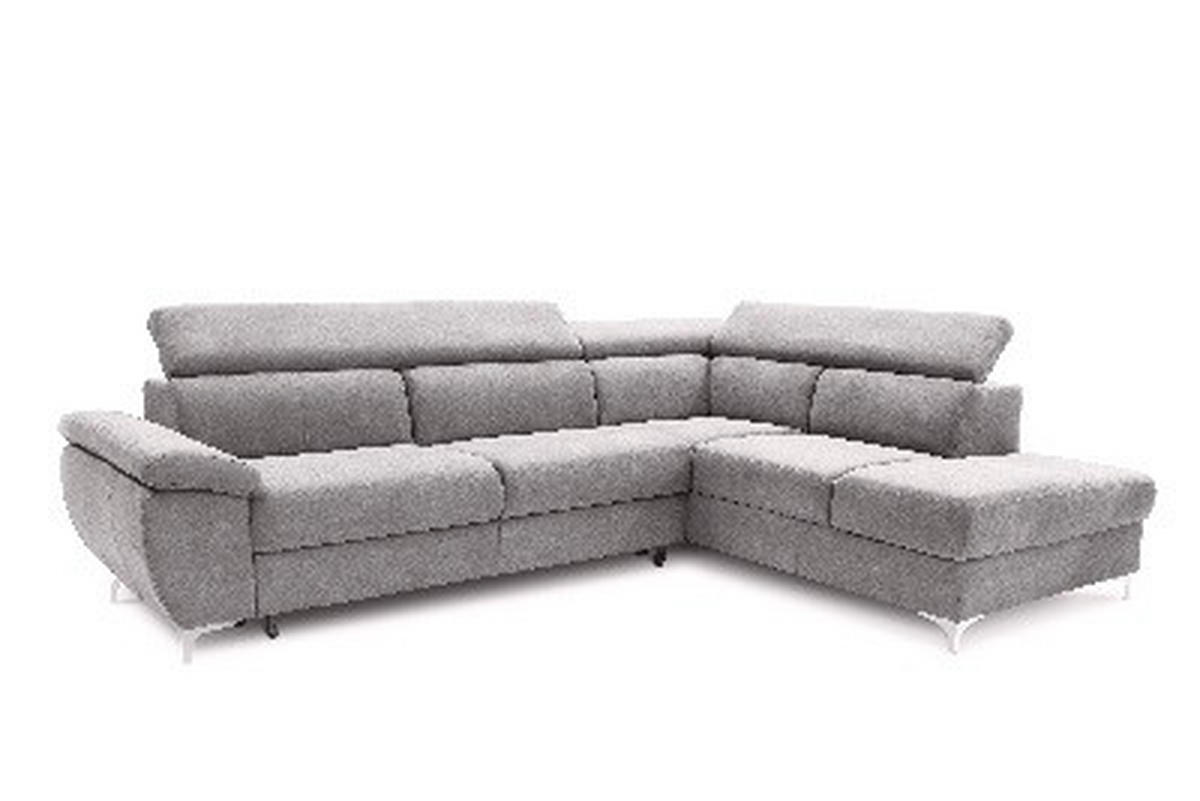 ÜLŐGARNITÚRA fa, textil, faalapú anyag szürke  - krómszínű/szürke, Design, faalapú anyag/textil (286/218/81/98cm) - Hom`in
