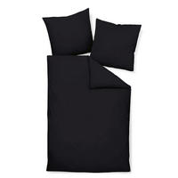 BETTWÄSCHE 2-teilig Seersucker 135/200 cm  - Schwarz, Basics, Textil (135/200cm) - Janine