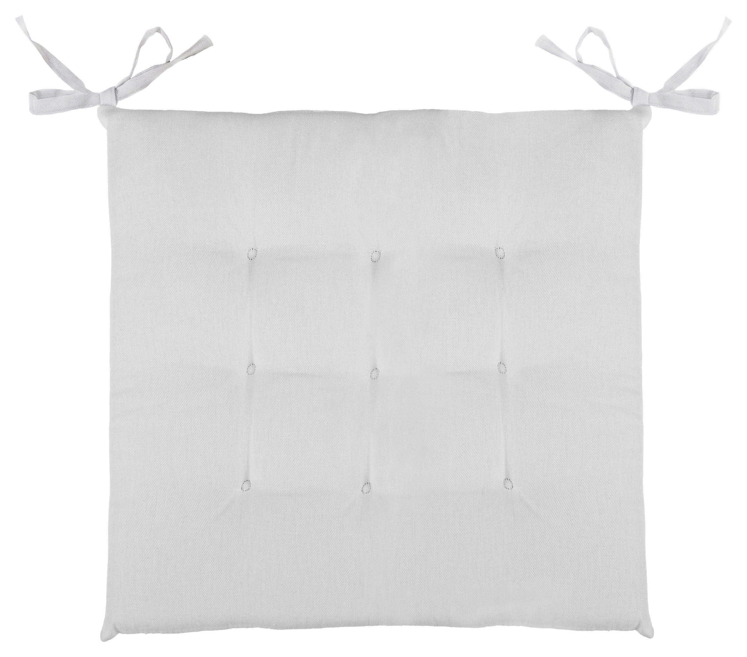 SITZKISSEN 40/40/4 cm    - Hellgrau, Basics, Textil (40/40/4cm) - Boxxx