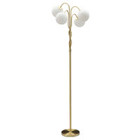 STEHLEUCHTE 54/54/176 cm  - Goldfarben/Weiß, Trend, Glas/Metall (54/54/176cm) - Mauro Ferretti