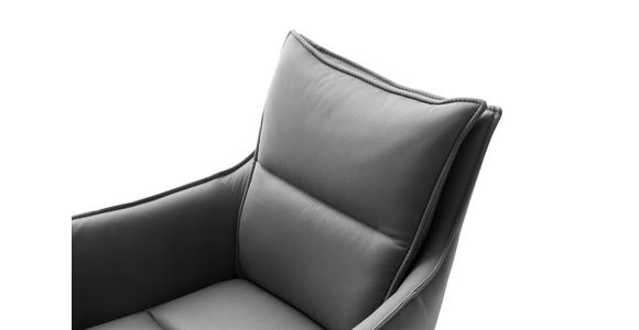 ARMLEHNSTUHL drehbar in Eisen beschichtet - Anthrazit/Schwarz, Design, Textil/Metall (60/90/65cm) - Novel