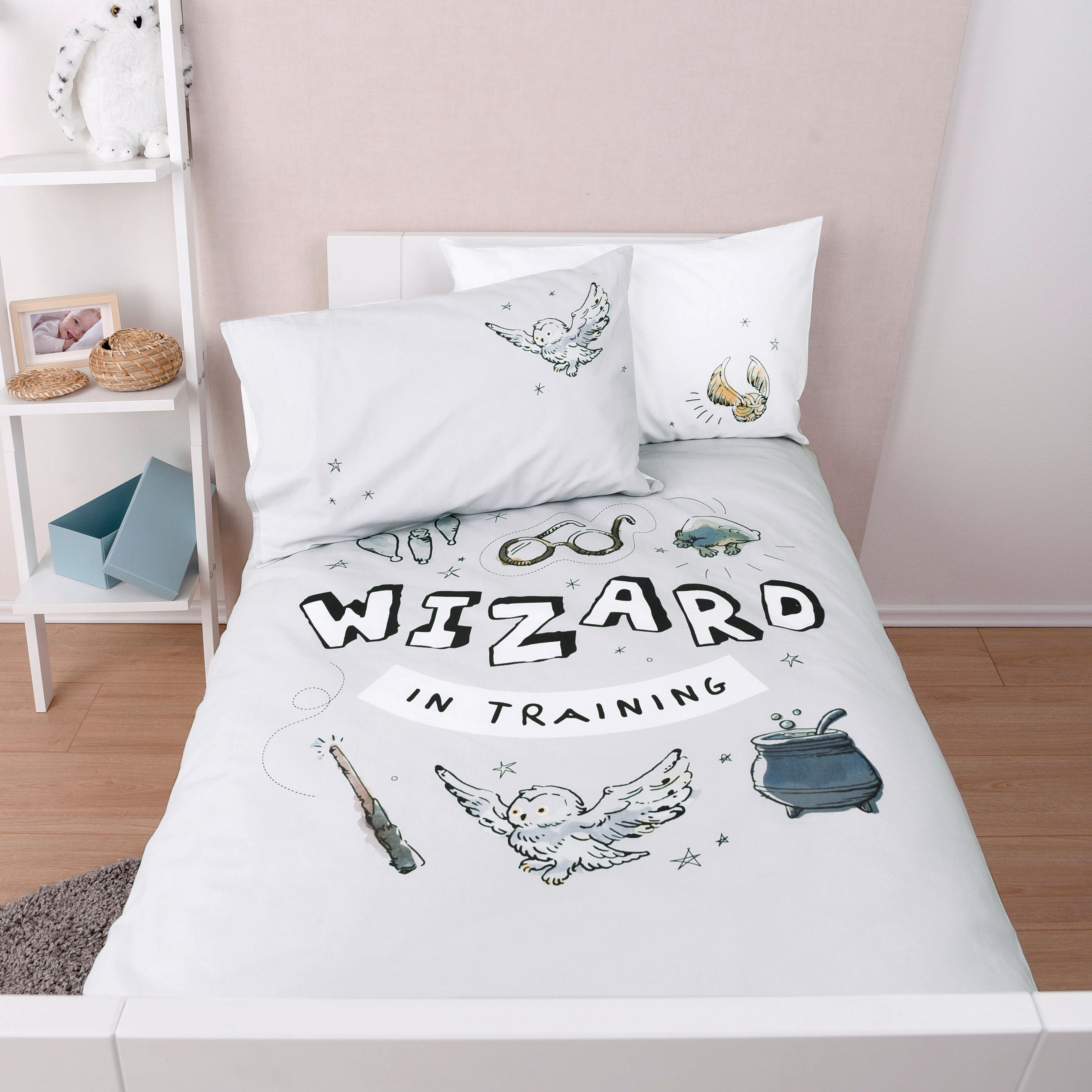 LIZENZBETTWÄSCHE Renforcé 100/135 cm  - Hellgrau/Weiß, Textil (100/135cm) - Herding