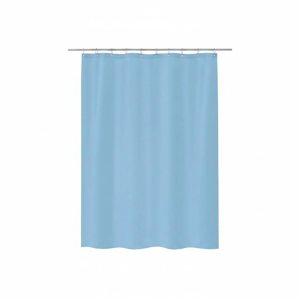 DUSCHVORHANG PRIMO 180/200 cm  - Hellblau, Basics, Textil (180/200cm) - Spirella