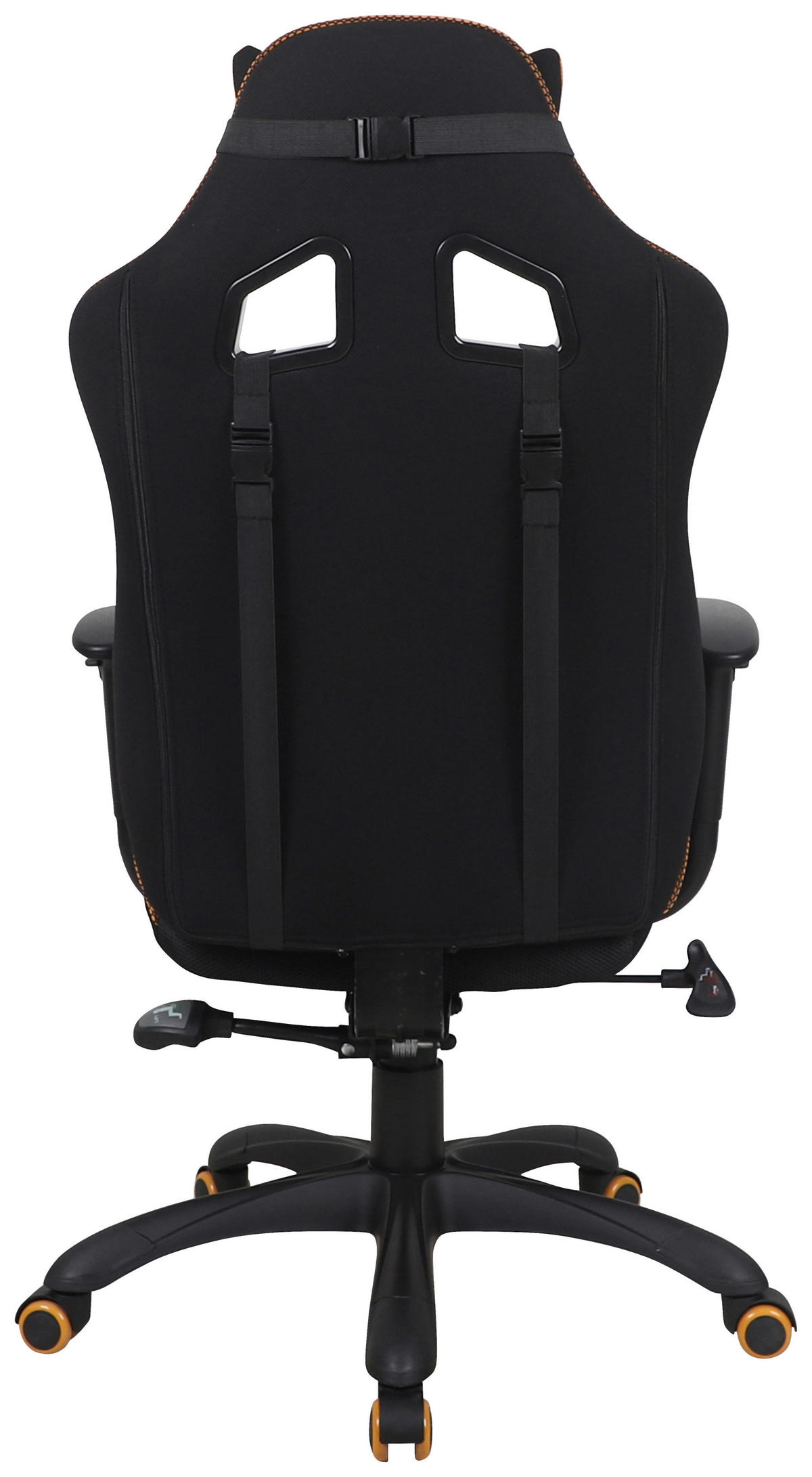 GAMING STOL umetna masa, tekstil antracit, oranžna  - črna/oranžna, Design, umetna masa/tekstil (64/120-130/65cm) - Novel