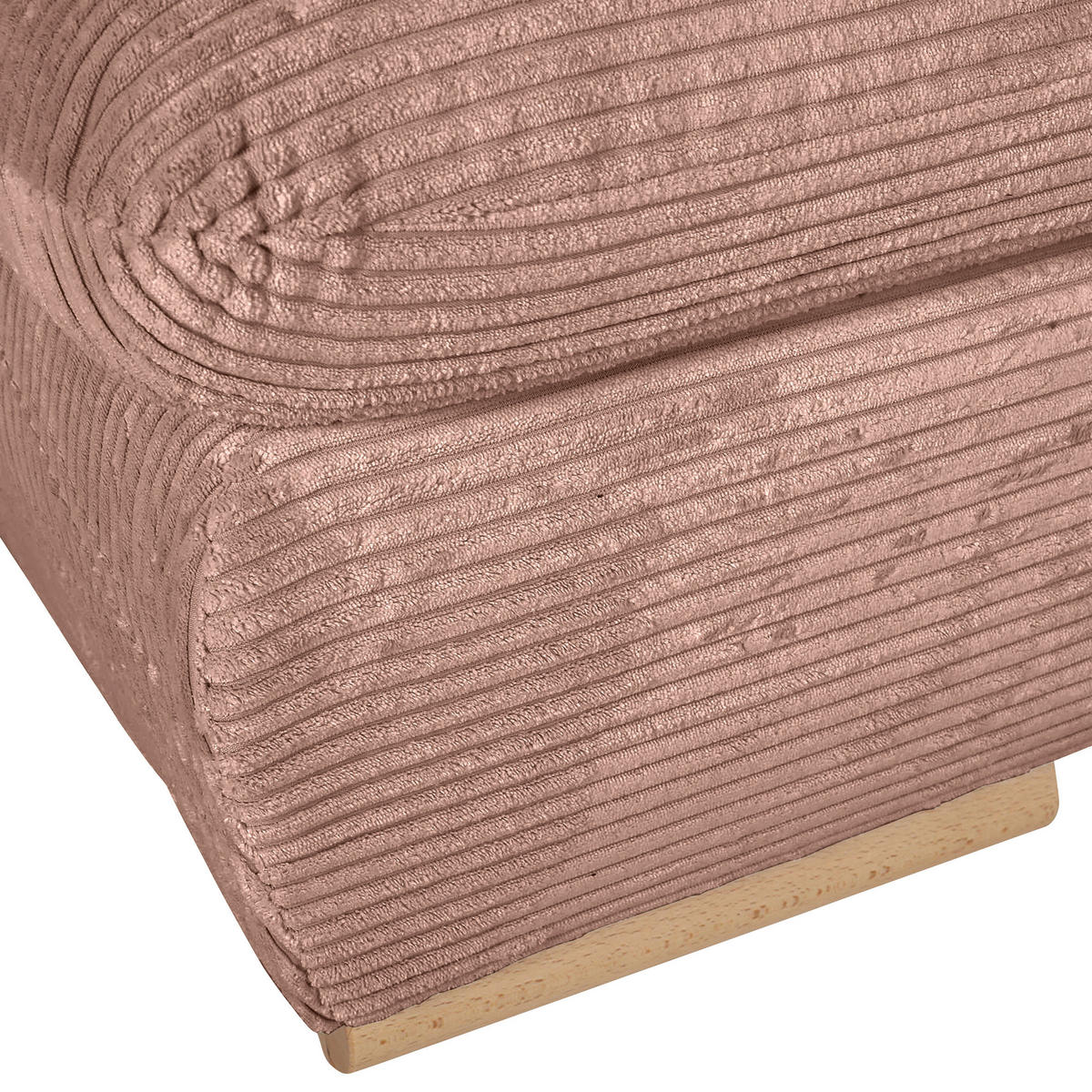BÄDDSOFFA i manchester gammelrosa  - gammelrosa/naturfärgad, Klassisk, trä/textil (200/75/92cm) - Livetastic